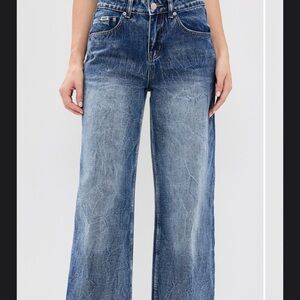 Stylish Indigo Wide Leg Jeans
